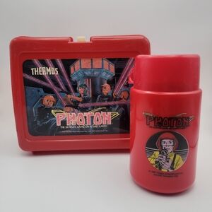 Vintage Photon Leser Tag Thermos Lunchbox Complete With Thermos